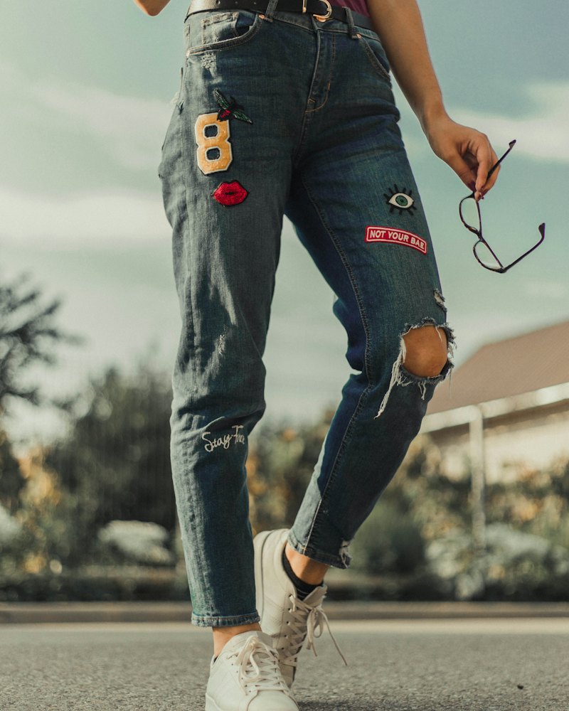 High-rise jeans — Grey (women)